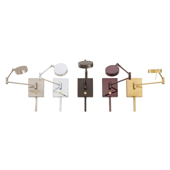 George's Reading Room P4308 LED Swing Arm Wall Light in various color.