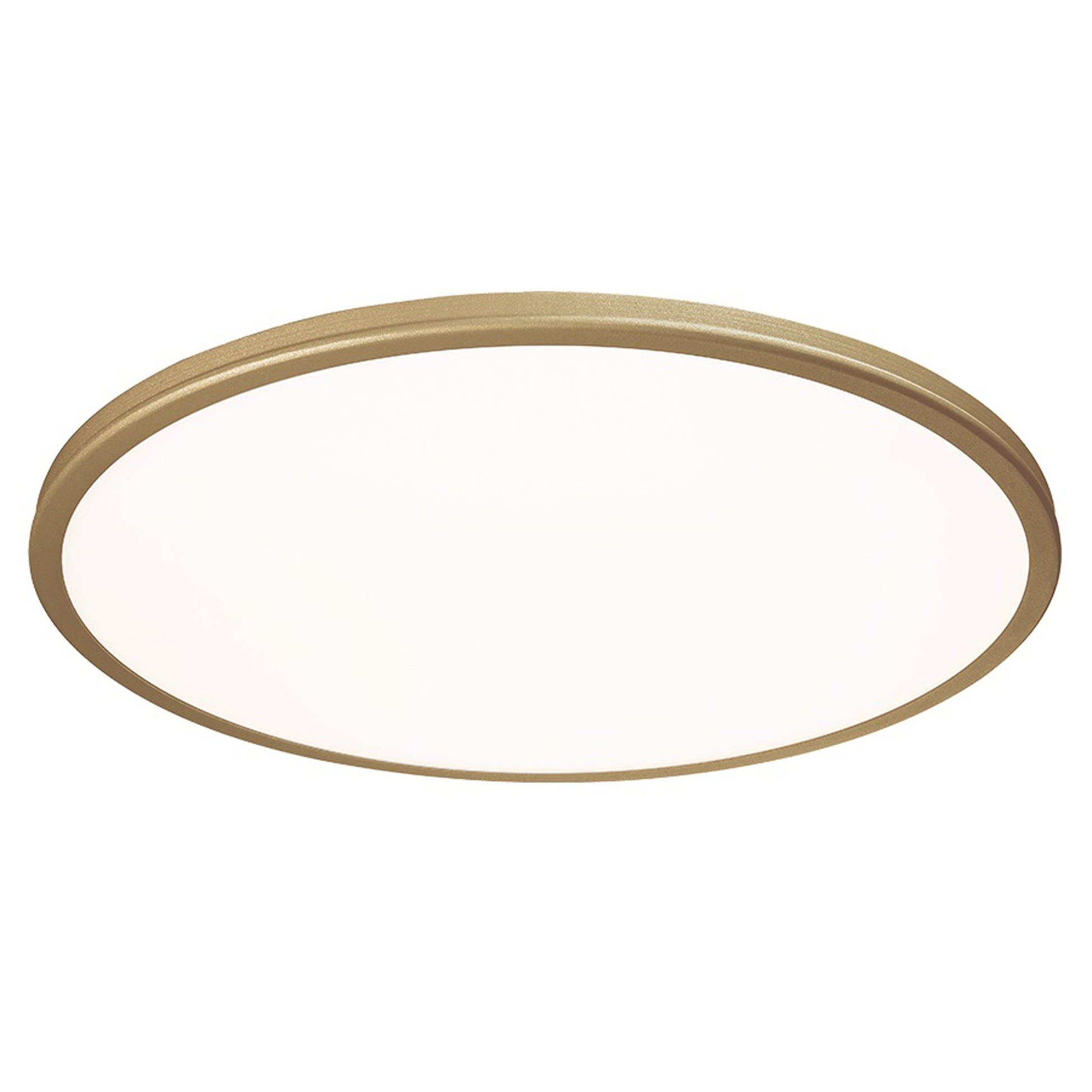 Geos LED Round Low-Profile Flush Mount Light inBrushed Brass ( X-Large/2700K).