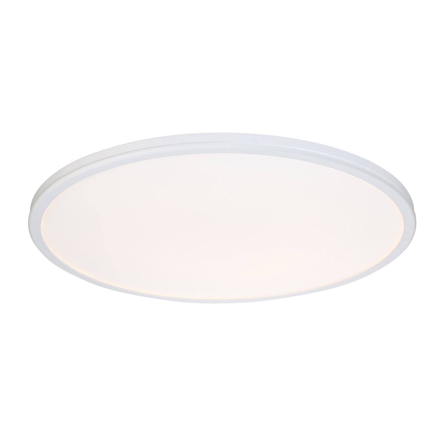 Geos LED Round Low-Profile Flush Mount Light in White (X-Large/3000K).