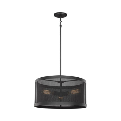 Gereon Drum Pendant Light in Black.