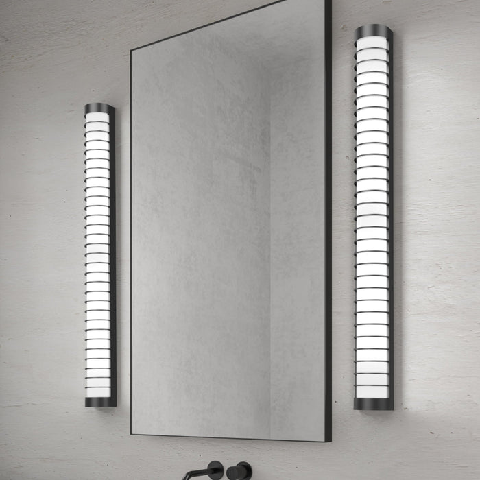 Gessato™ LED Bath Vanity Light in bathroom.