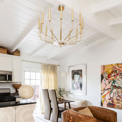 Gideon Chandelier in living room.