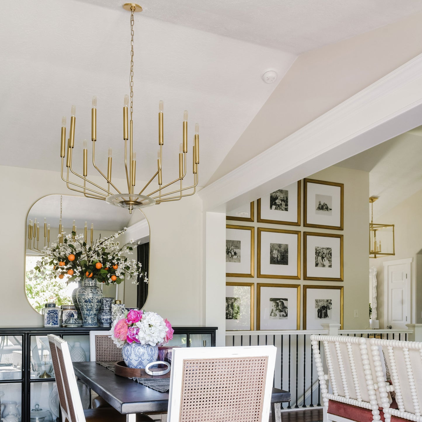 Gideon Chandelier in living room.