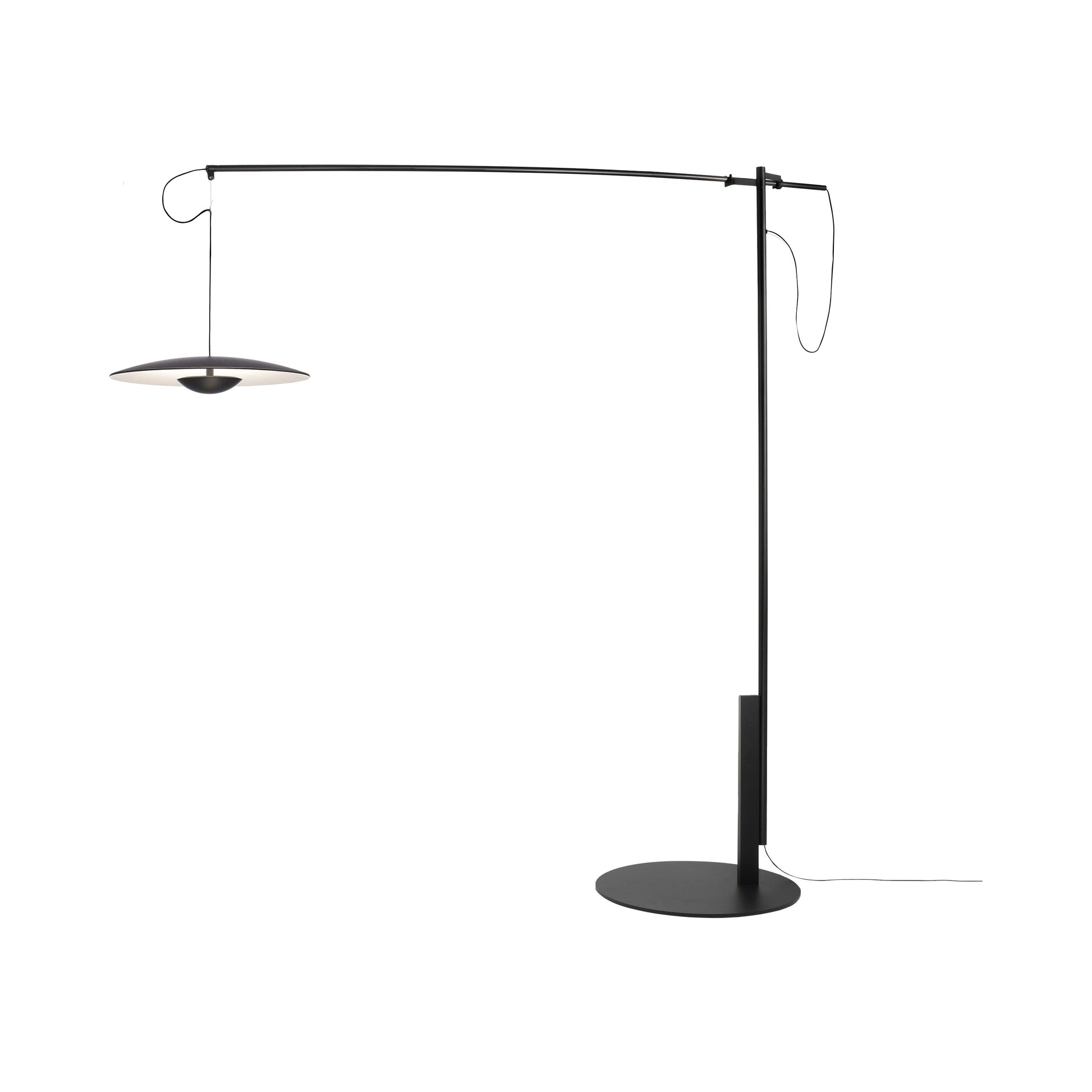 Ginger LED Floor Lamp in Wenge/White (Small).