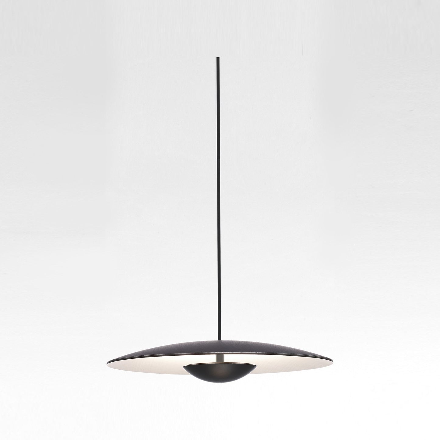 Ginger LED Pendant Light in Wenge/White (Small)/TRIAC Dimmer.