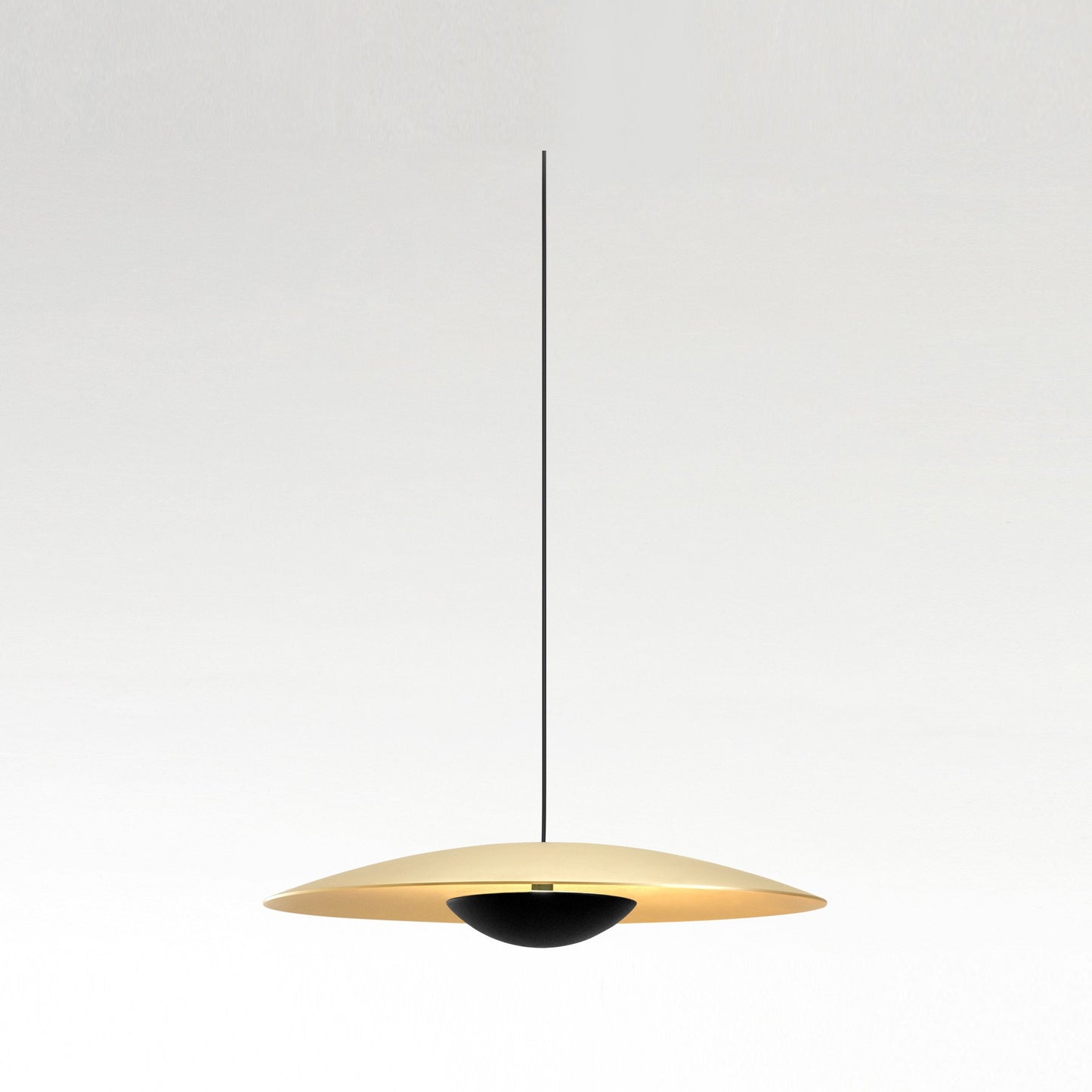 Ginger LED Pendant Light in Brushed Brass/Brushed Brass (Small)/TRIAC Dimmer.