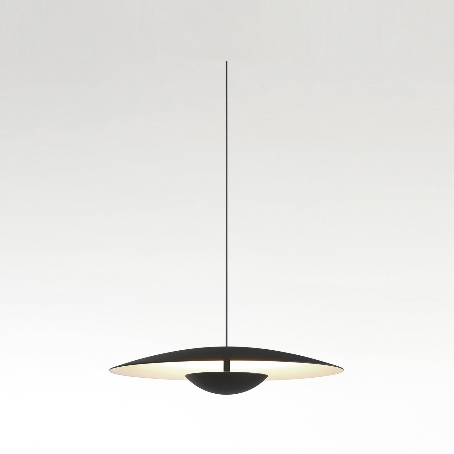 Ginger LED Pendant Light in Black/White (Small)/TRIAC Dimmer.