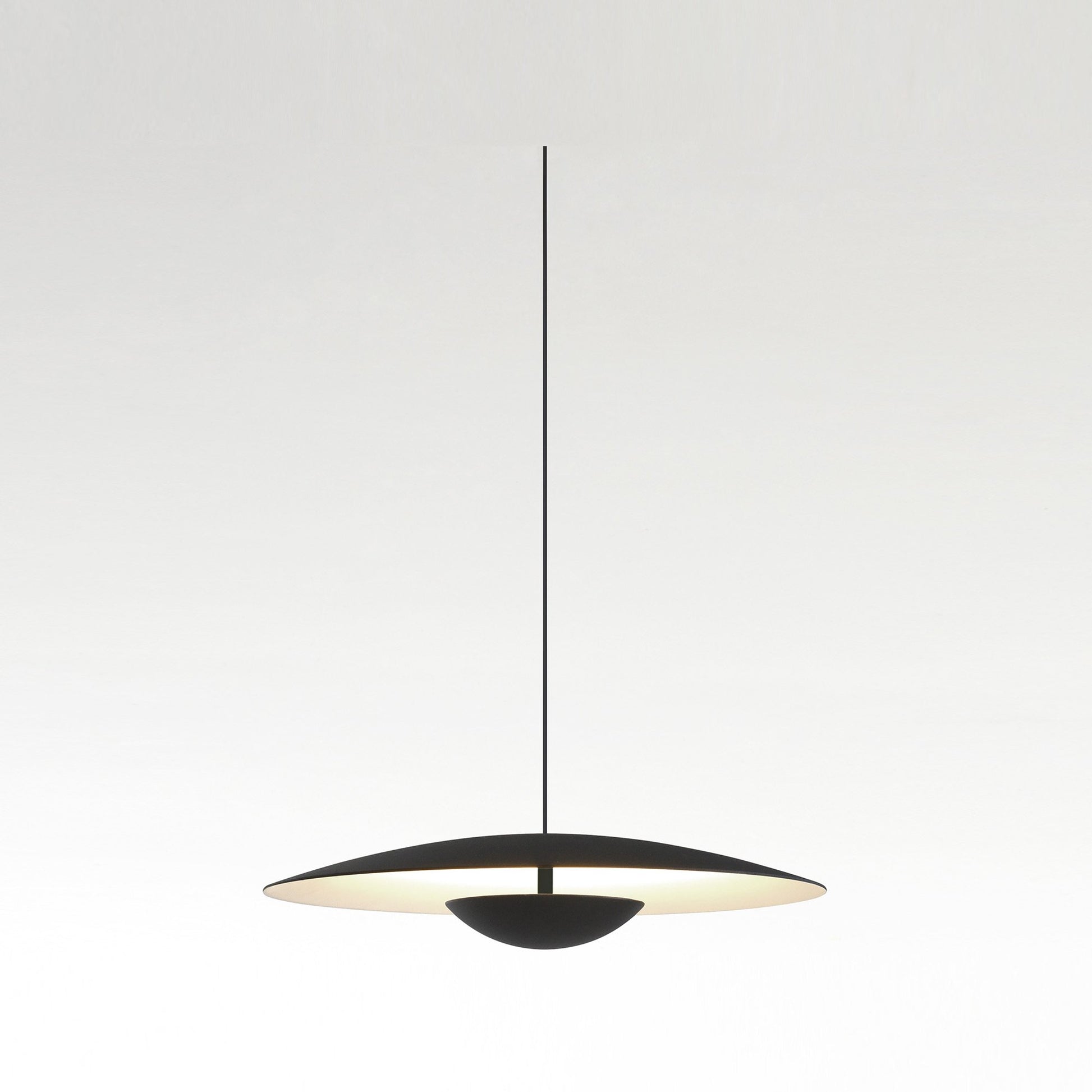 Ginger LED Pendant Light in Black/White (Small)/TRIAC Dimmer.