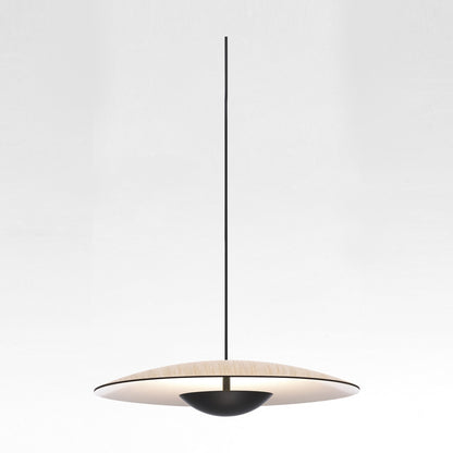 Ginger LED Pendant Light in Oak/White (Medium)/TRIAC Dimmer.