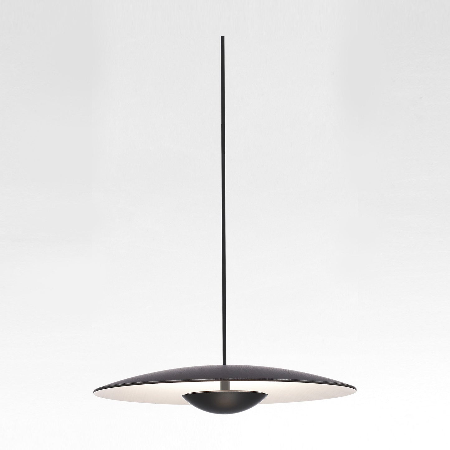 Ginger LED Pendant Light in Wenge/White (Medium)/TRIAC Dimmer.