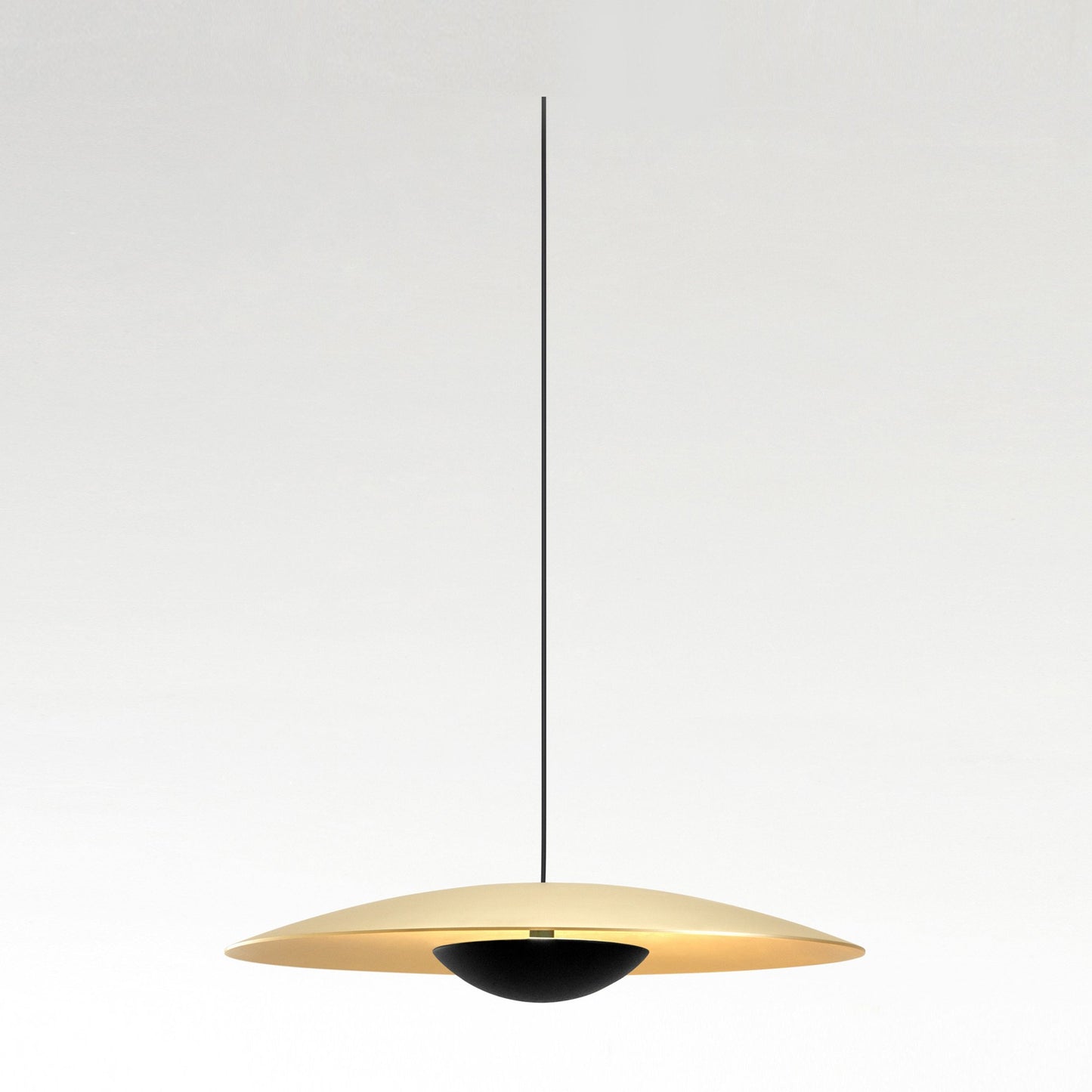 Ginger LED Pendant Light in Brushed Brass/Brushed Brass (Medium)/TRIAC Dimmer.