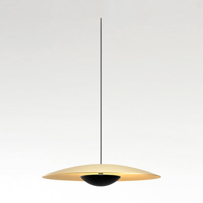 Ginger LED Pendant Light in Brushed Brass/Brushed Brass (Medium)/TRIAC Dimmer.