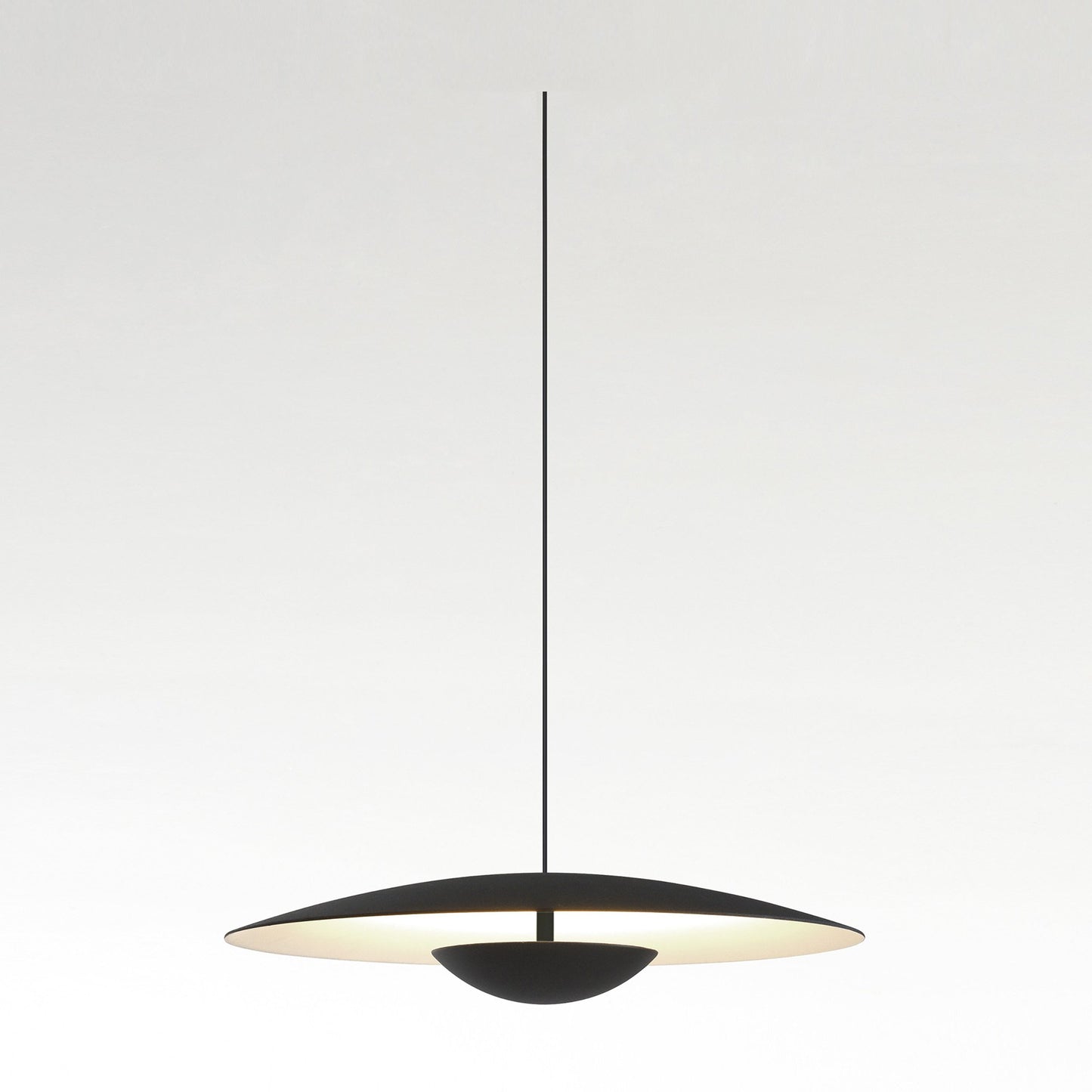 Ginger LED Pendant Light in Black/White (Medium)/TRIAC Dimmer.