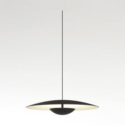 Ginger LED Pendant Light in Black/White (Medium)/TRIAC Dimmer.