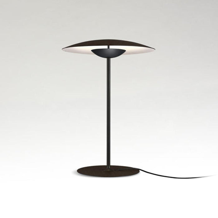 Ginger LED Table Lamp in Wenge/White (Small).