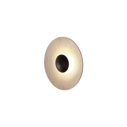 Ginger LED Wall Light in Oak/White/Medium/TRIAC Dimmer.