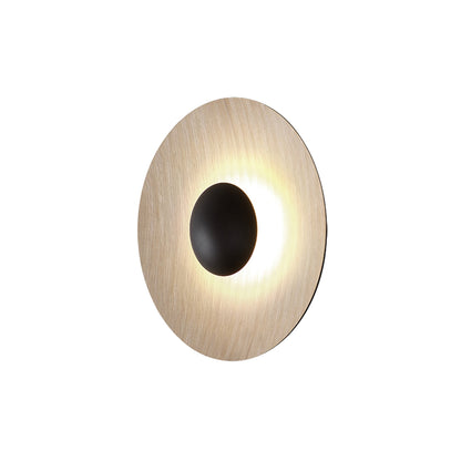 Ginger LED Wall Light in Oak/White/Large/TRIAC Dimmer.