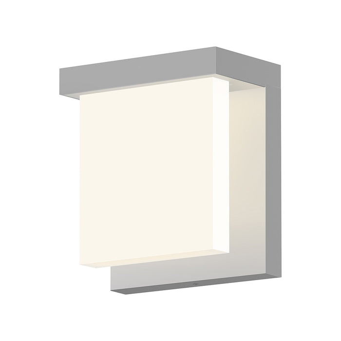 Glass Glow² Outdoor LED Wall Light in Bright Satin Aluminum.