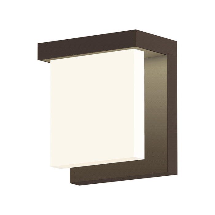 Glass Glow² Outdoor LED Wall Light in Textured Bronze.