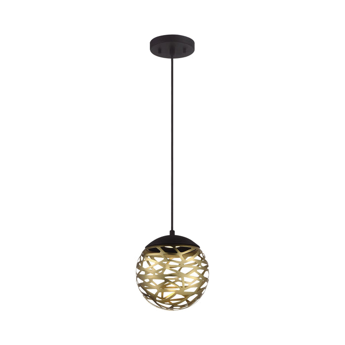 Golden Eclipse LED Pendant Light in Small.