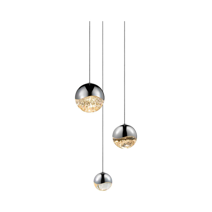 Grapes® LED Multipoint Pendant Light in Polished Chrome/Round/Assorted (3-Light).