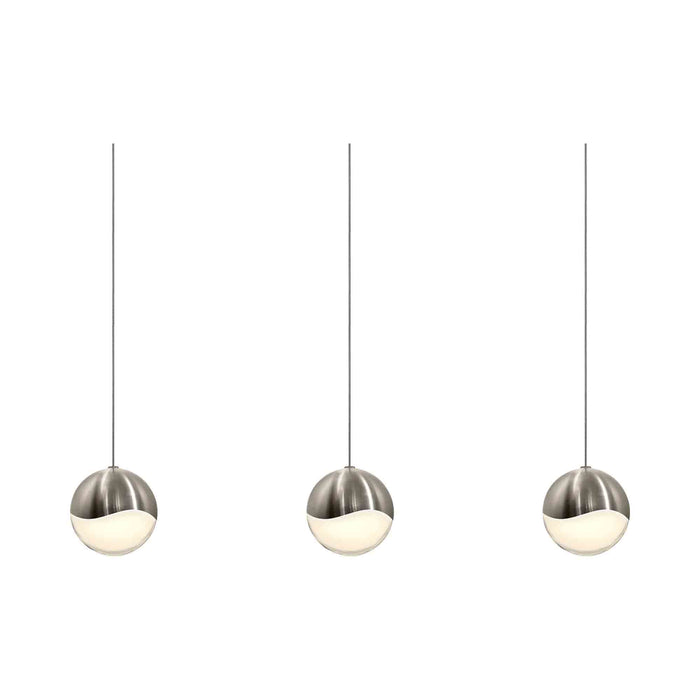 Grapes® LED Multipoint Pendant Light in Satin Nickel/Rectangle/Large (3-Light).