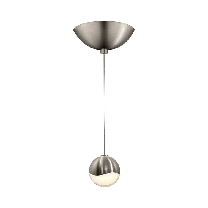 Grapes® LED Pendant Light in Dome/Satin Nickel (Small).