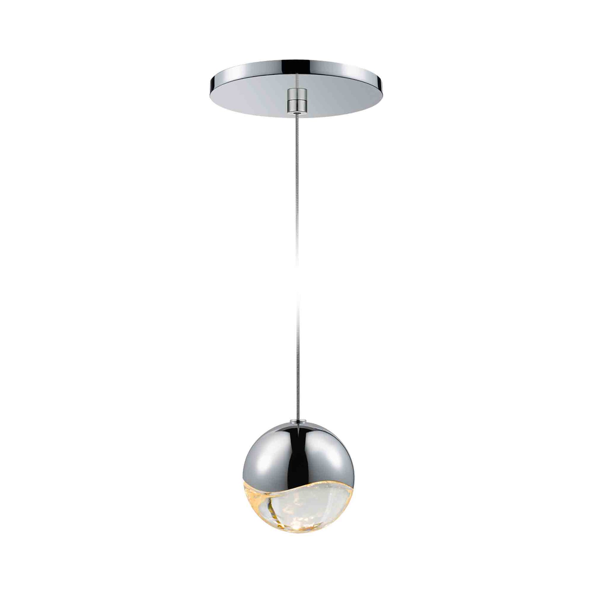 Grapes® LED Pendant Light in Round/Polished Chrome (Medium).