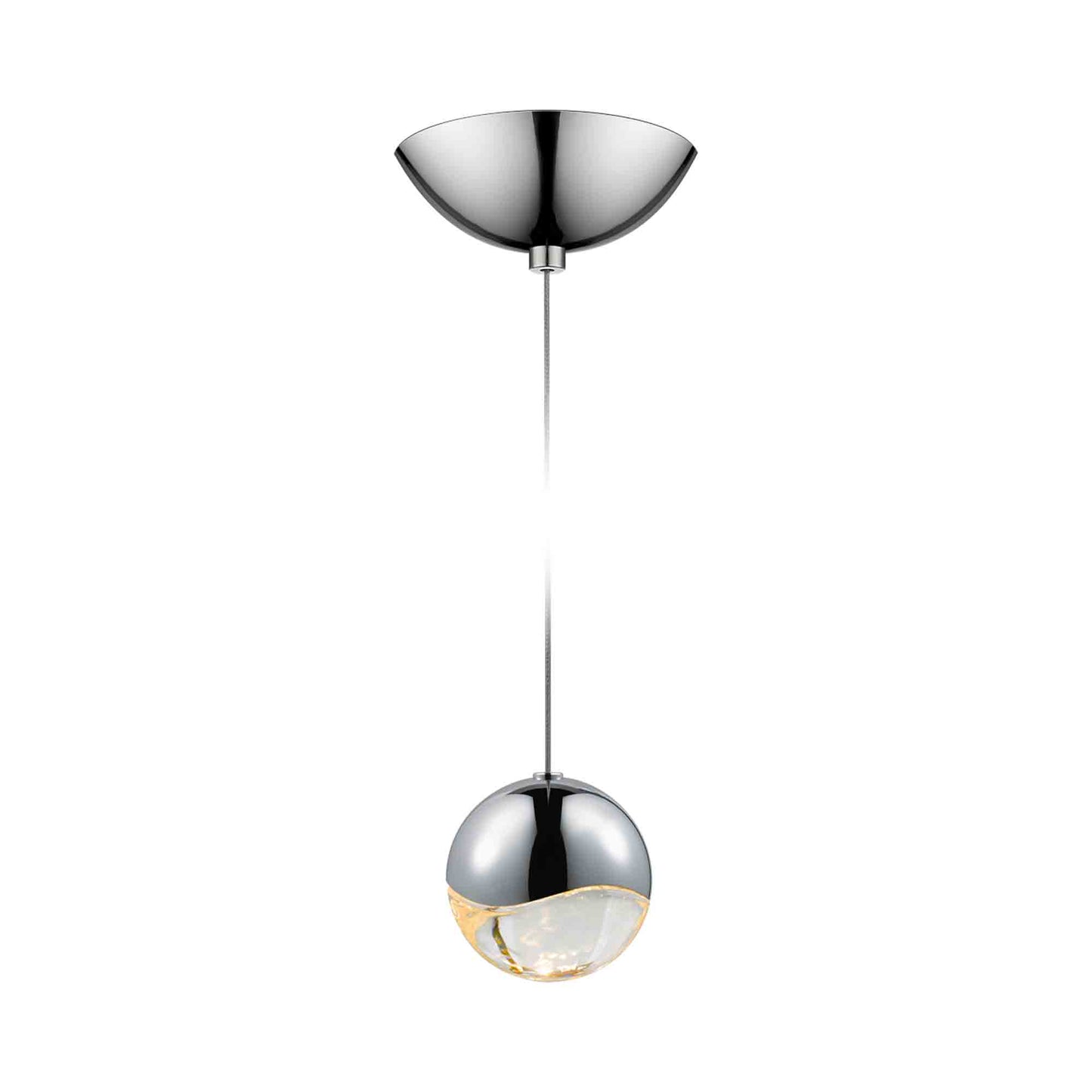 Grapes® LED Pendant Light in Dome/Polished Chrome (Medium).