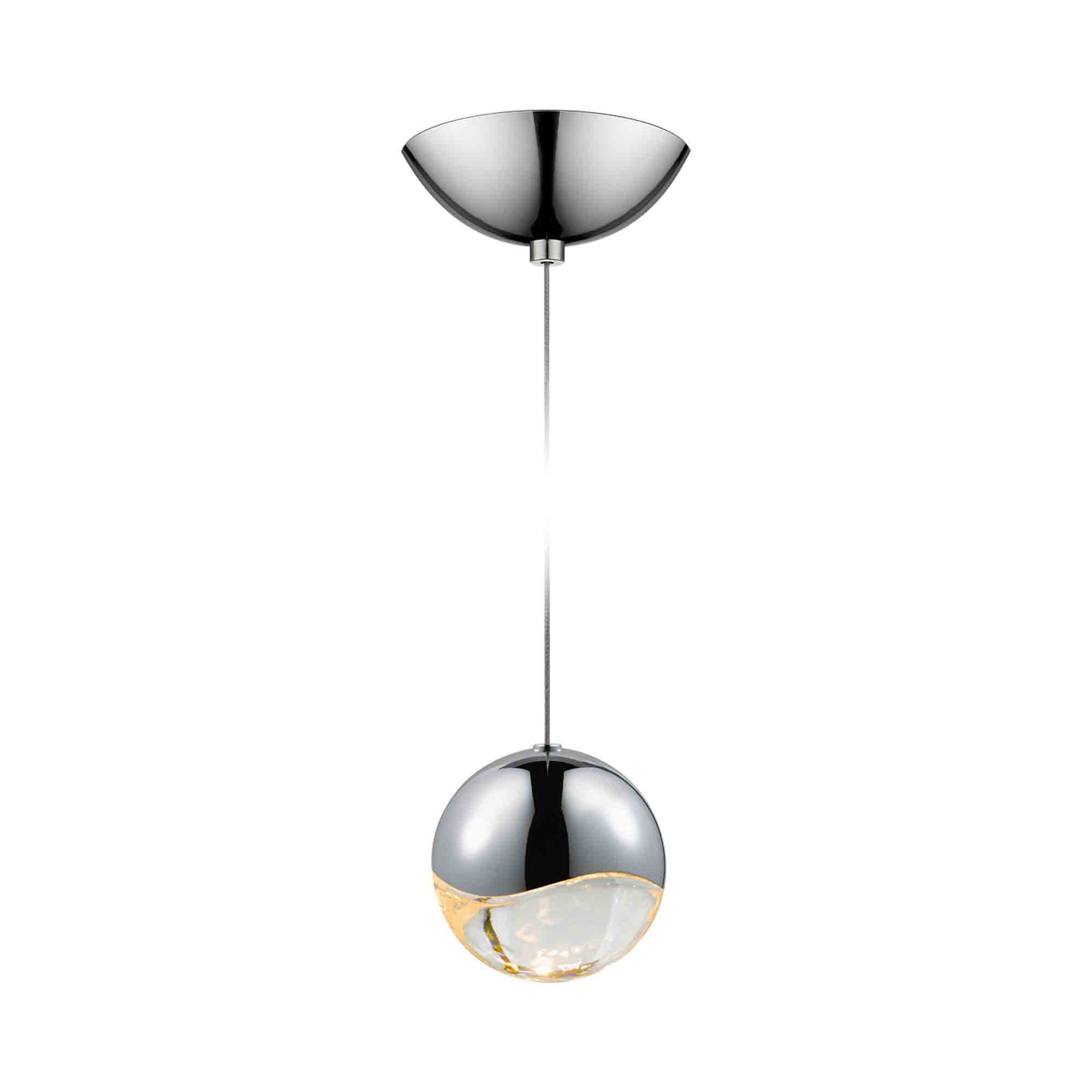 Grapes® LED Pendant Light in Dome/Polished Chrome (Large).