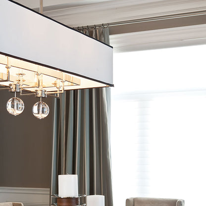 Gresham Park Linear Pendant Light in living room.