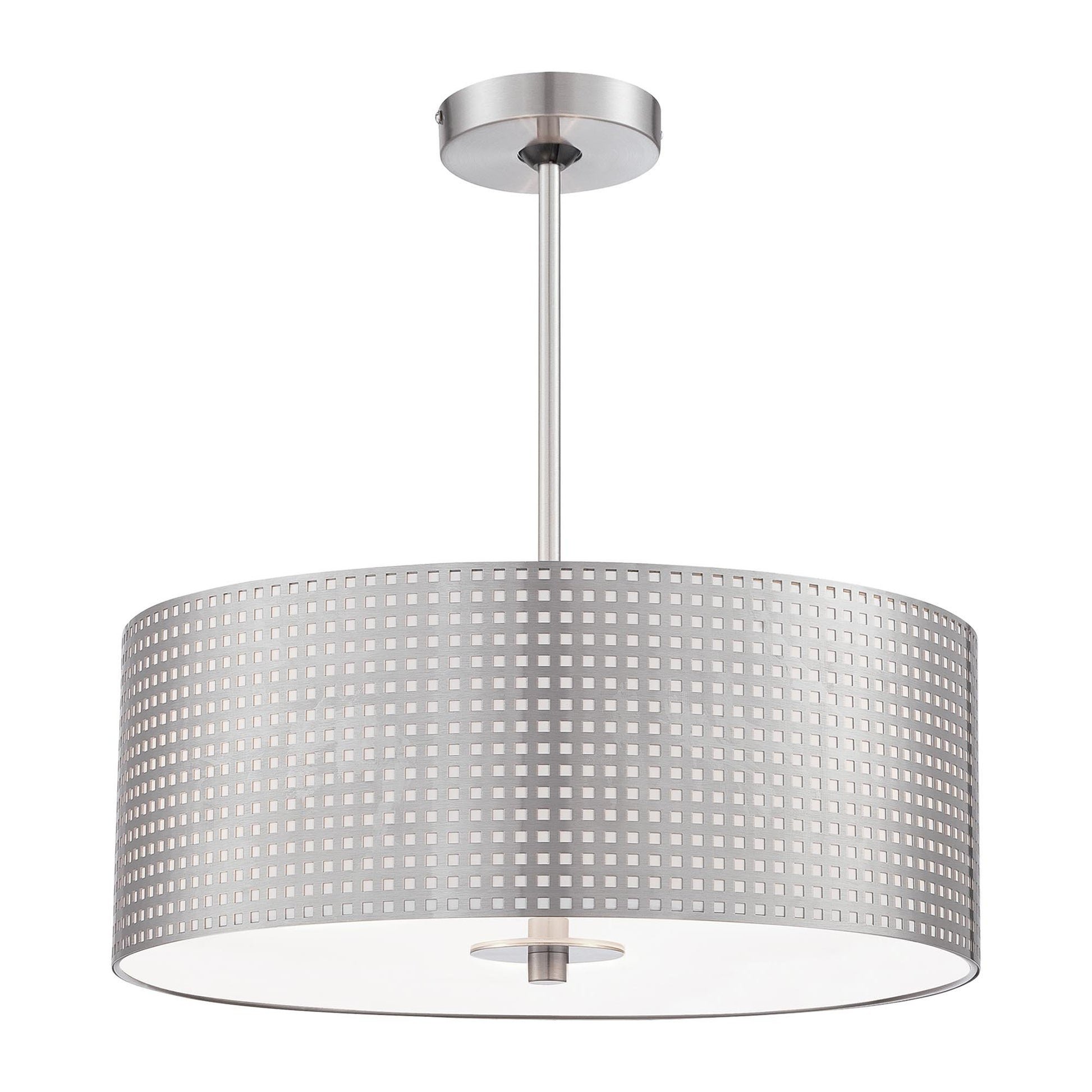 Grid Pendant Light Brushed Nickel (3-Light).