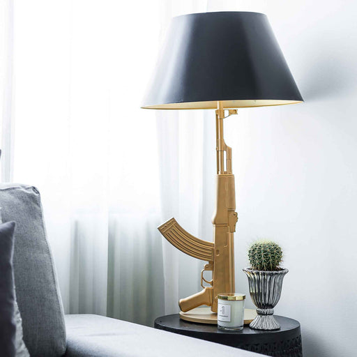 Guns Table Lamp In Use