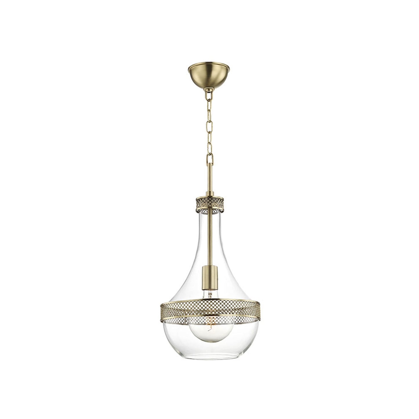 Hagen Pendant Light in Small/Aged Brass.