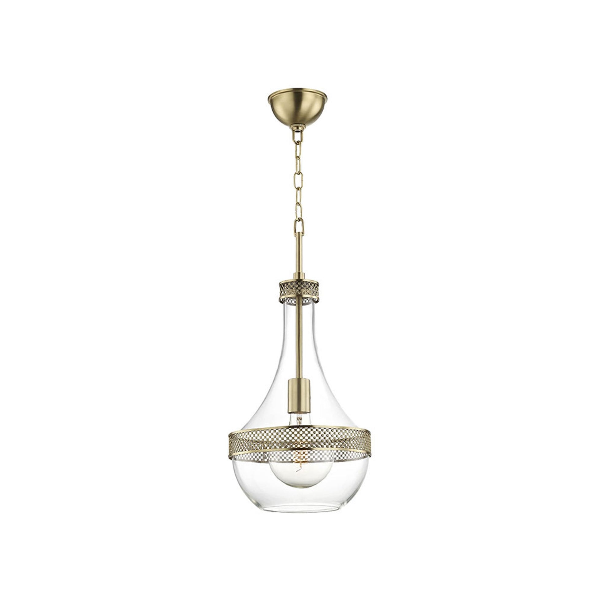 Hagen Pendant Light in Small/Aged Brass.