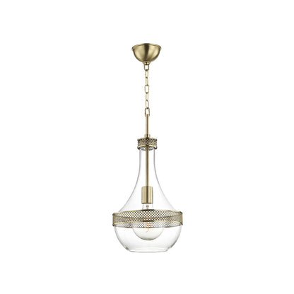 Hagen Pendant Light in Small/Aged Brass.