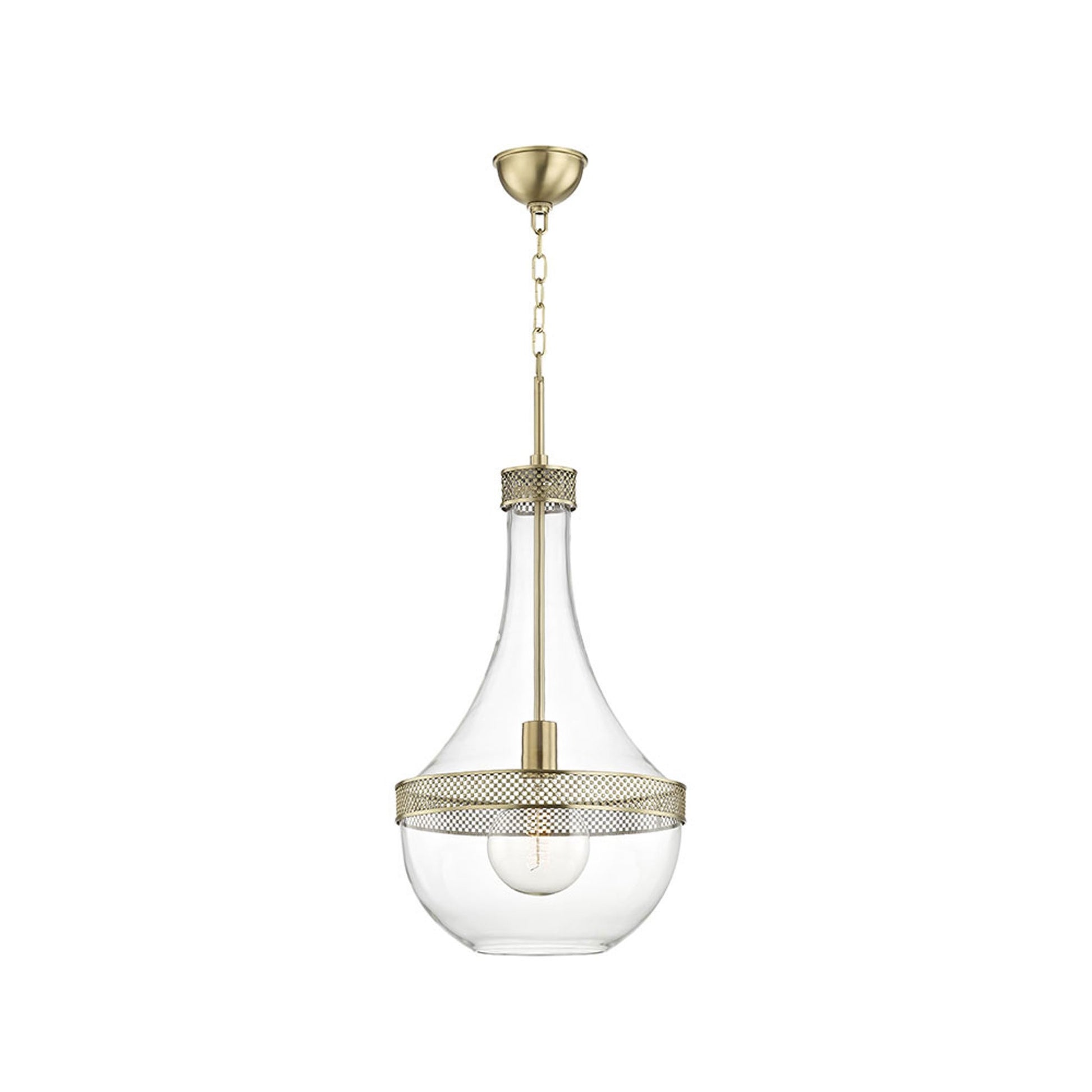 Hagen Pendant Light in Aged Brass (Medium).
