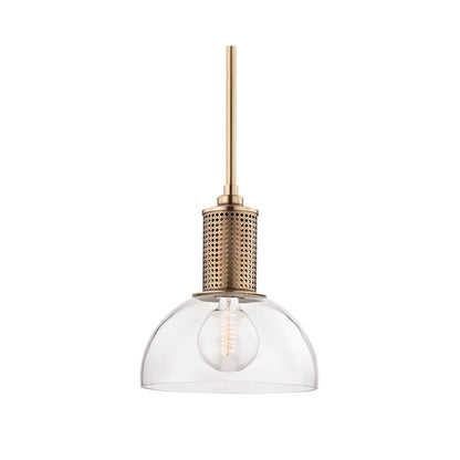 Halcyon Pendant Light in Large/Aged Brass.