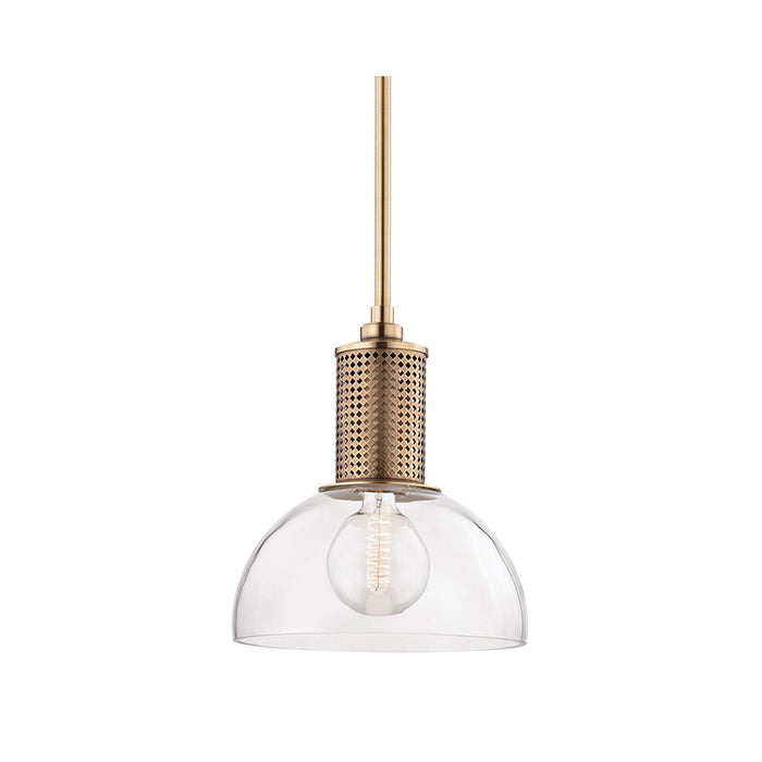 Halcyon Pendant Light in Large/Aged Brass.