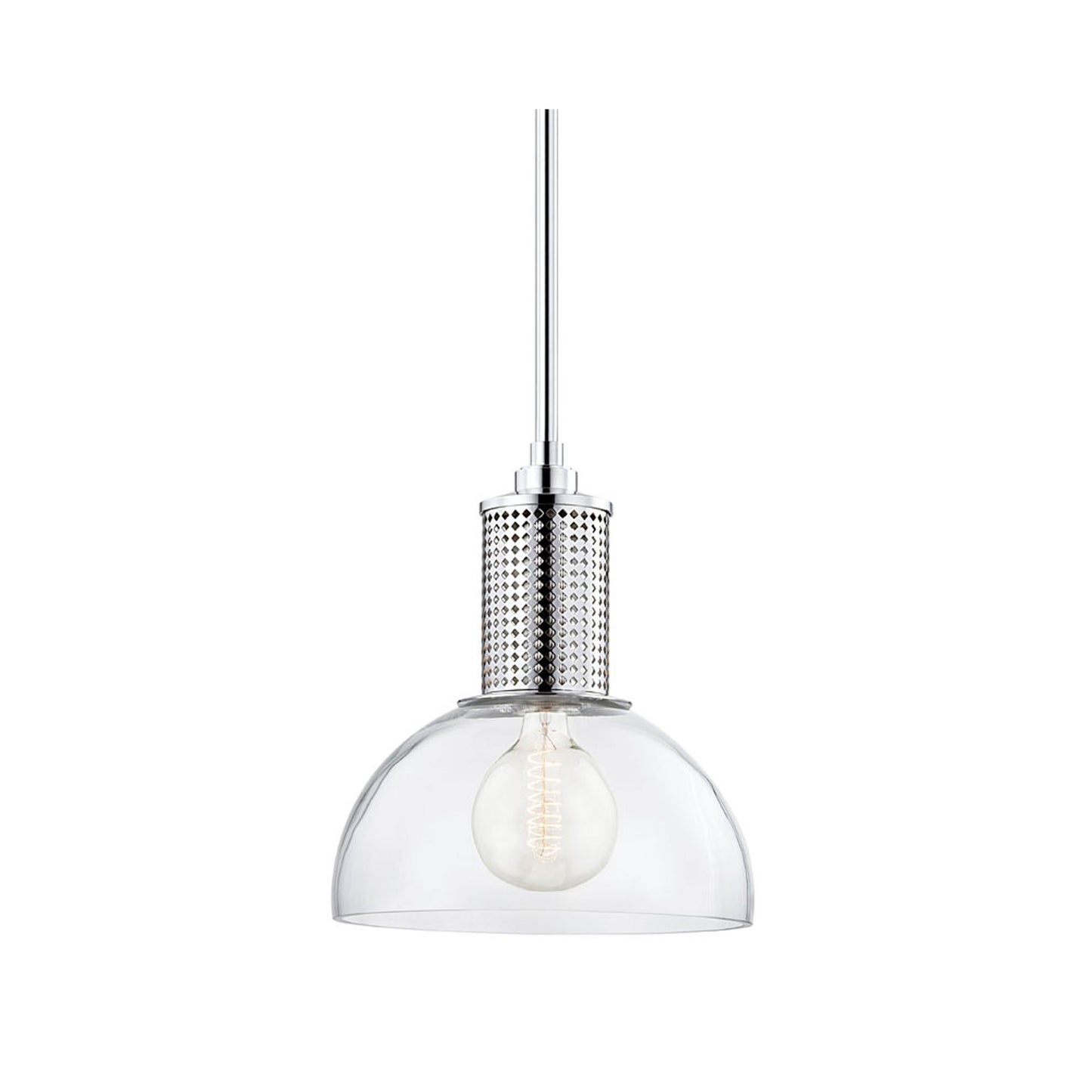 Halcyon Pendant Light in Large/Polished Nickel.