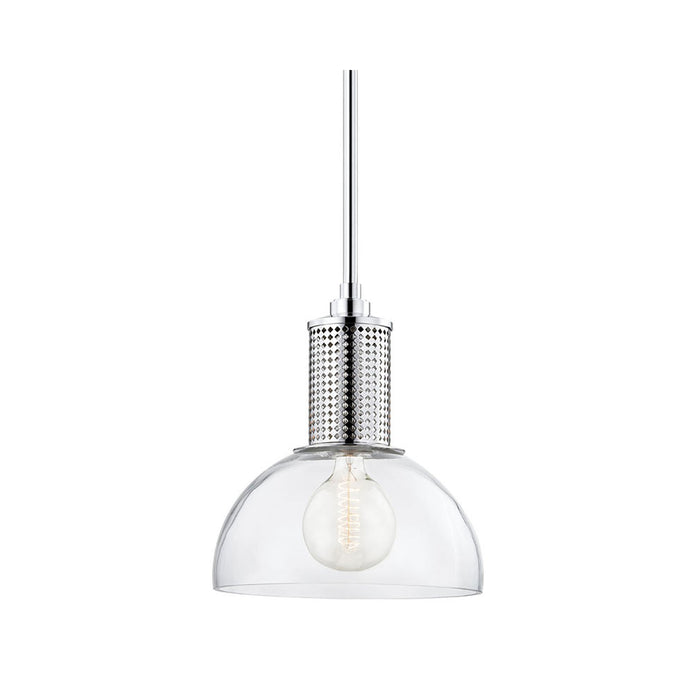 Halcyon Pendant Light in Large/Polished Nickel.