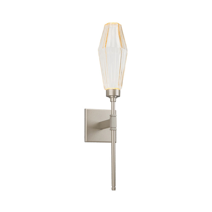 Aalto Belvedere LED Wall Light in Metallic Beige Silver/Amber Glass (6.5-Inch).