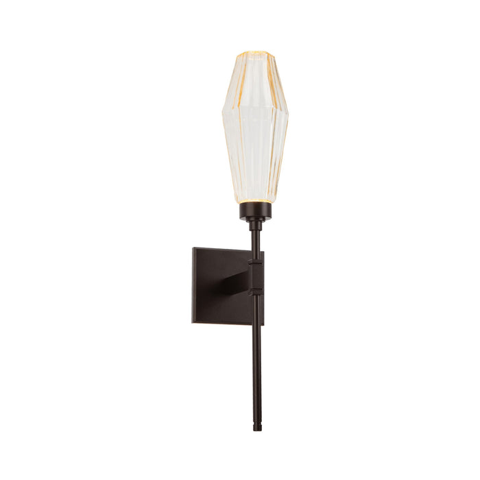 Aalto Belvedere LED Wall Light in Flat Bronze/Amber Glass (6.5-Inch).