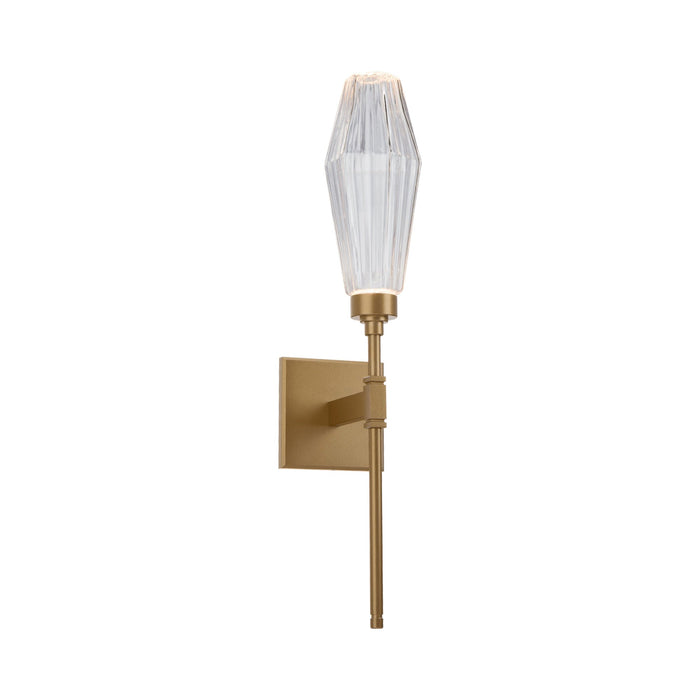 Aalto Belvedere LED Wall Light in Gilded Brass/Clear Glass (6.5-Inch).