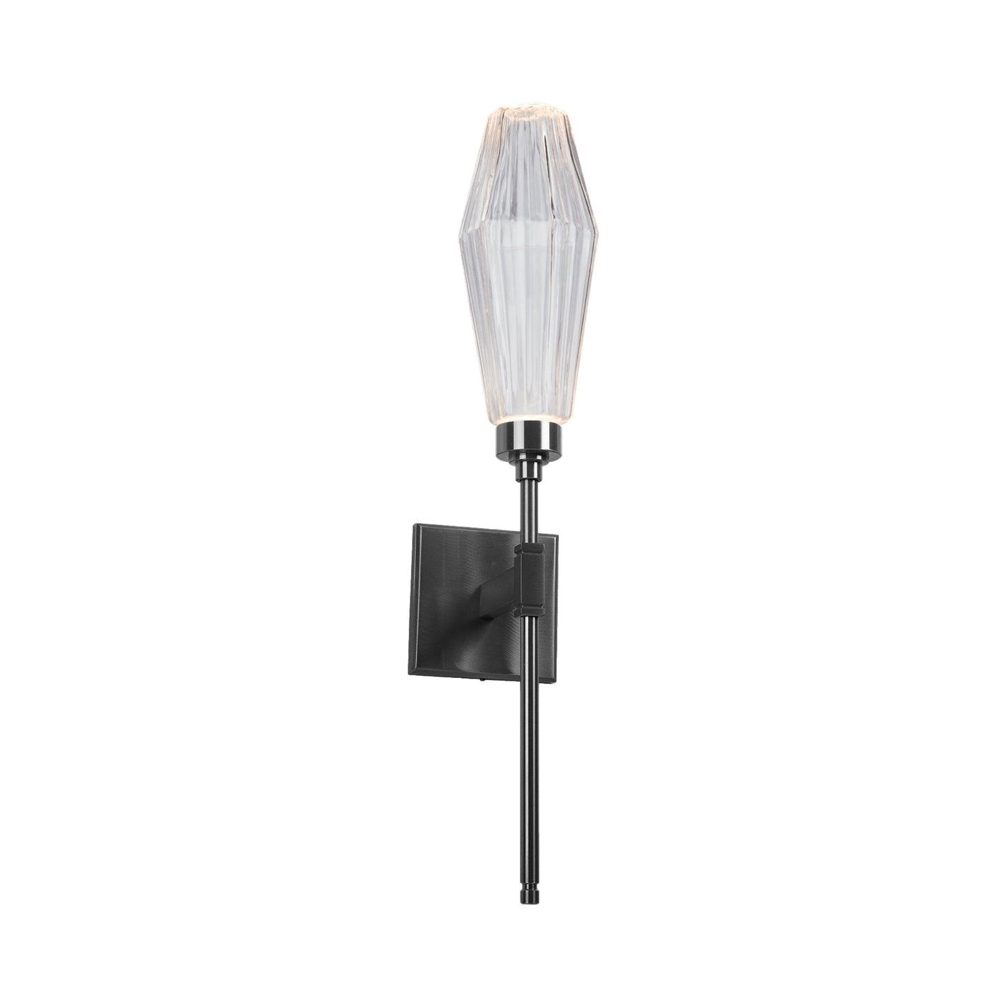 Aalto Belvedere LED Wall Light in Gunmetal/Clear Glass (6.5-Inch).