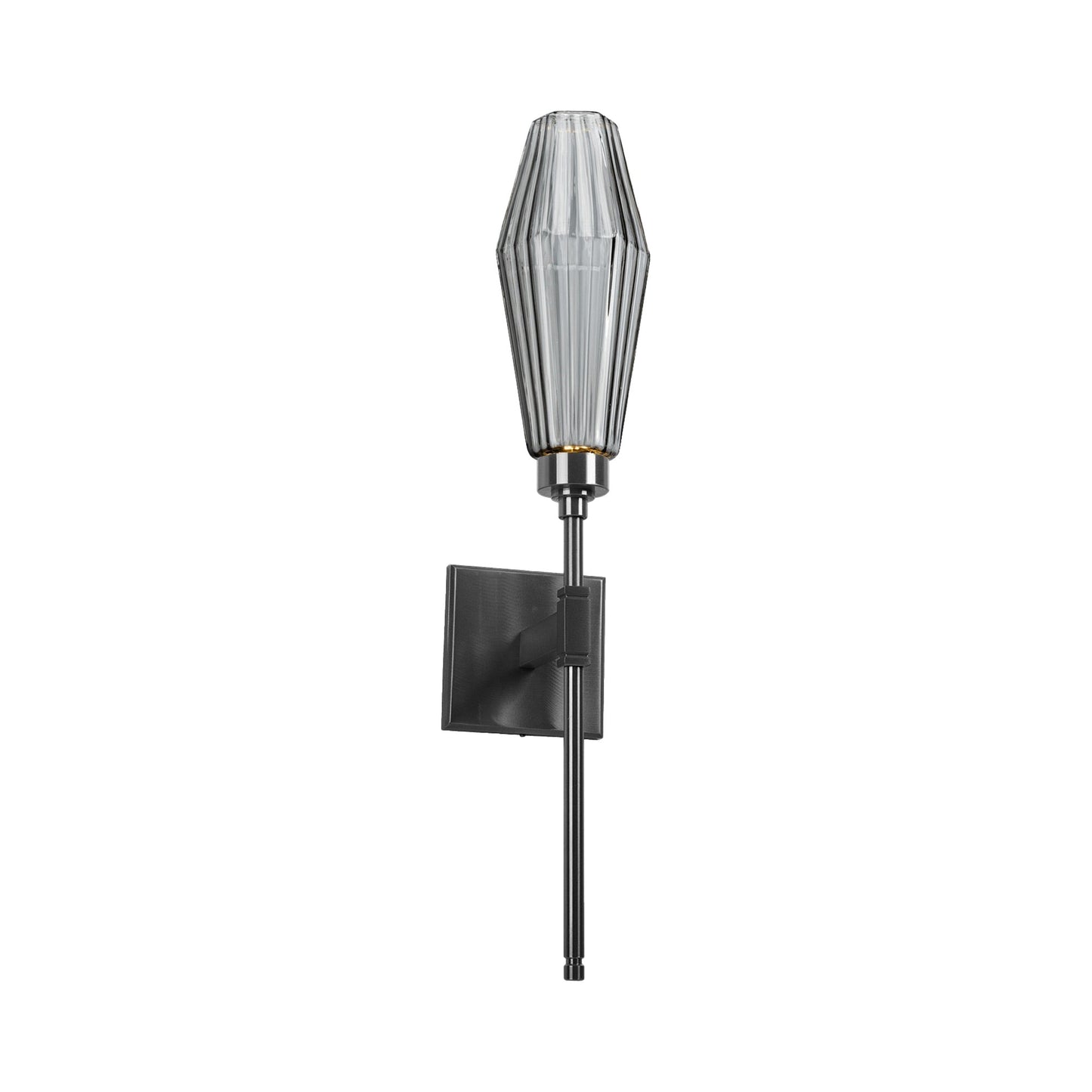 Aalto Belvedere LED Wall Light in Gunmetal/Smoke Glass (6.5-Inch).