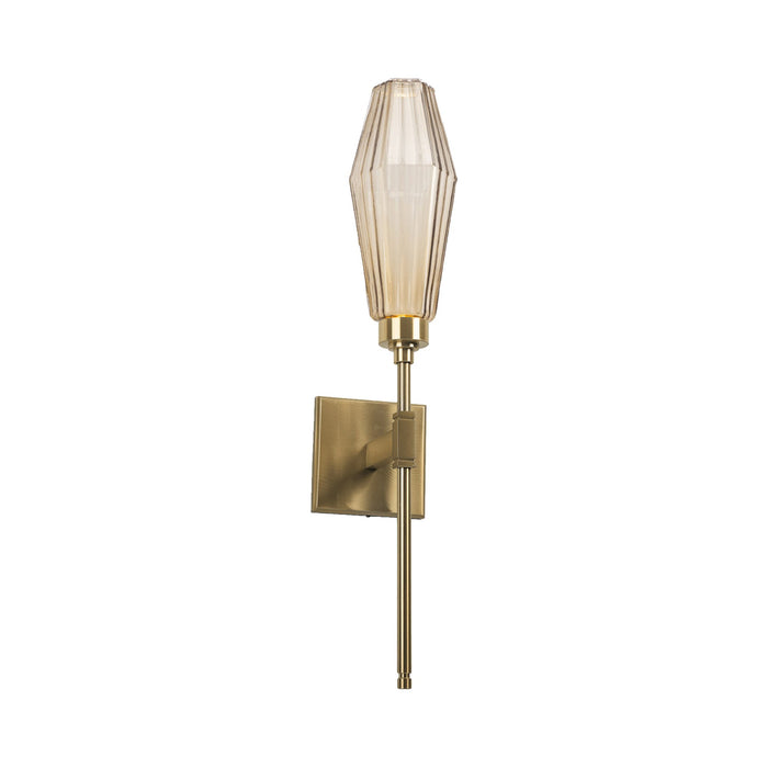 Aalto Belvedere LED Wall Light in Heritage Brass/Bronze Glass (6.5-Inch).
