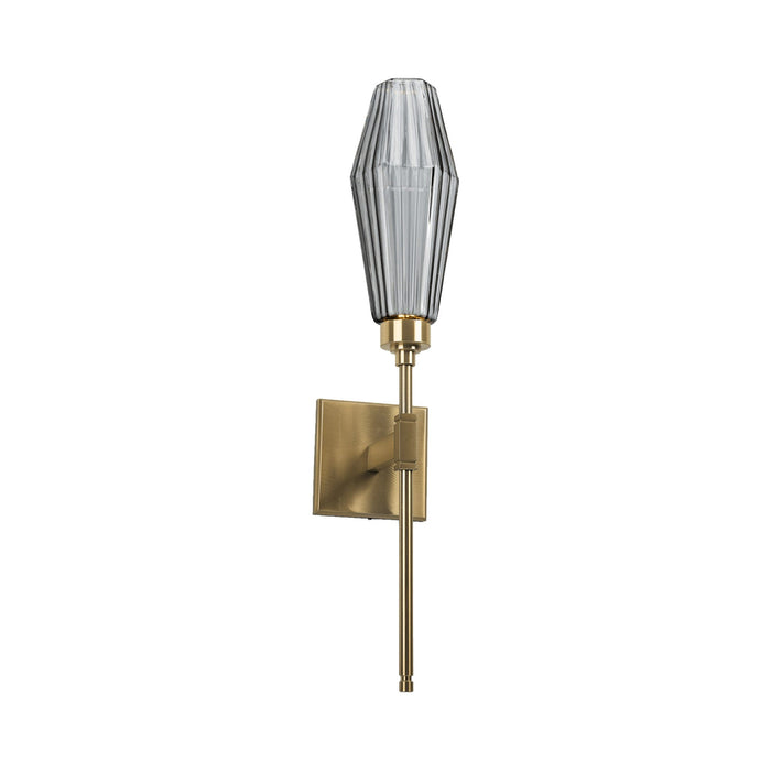 Aalto Belvedere LED Wall Light in Heritage Brass/Smoke Glass (6.5-Inch).