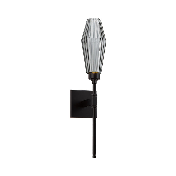 Aalto Belvedere LED Wall Light in Matte Black/Smoke Glass (6.5-Inch).