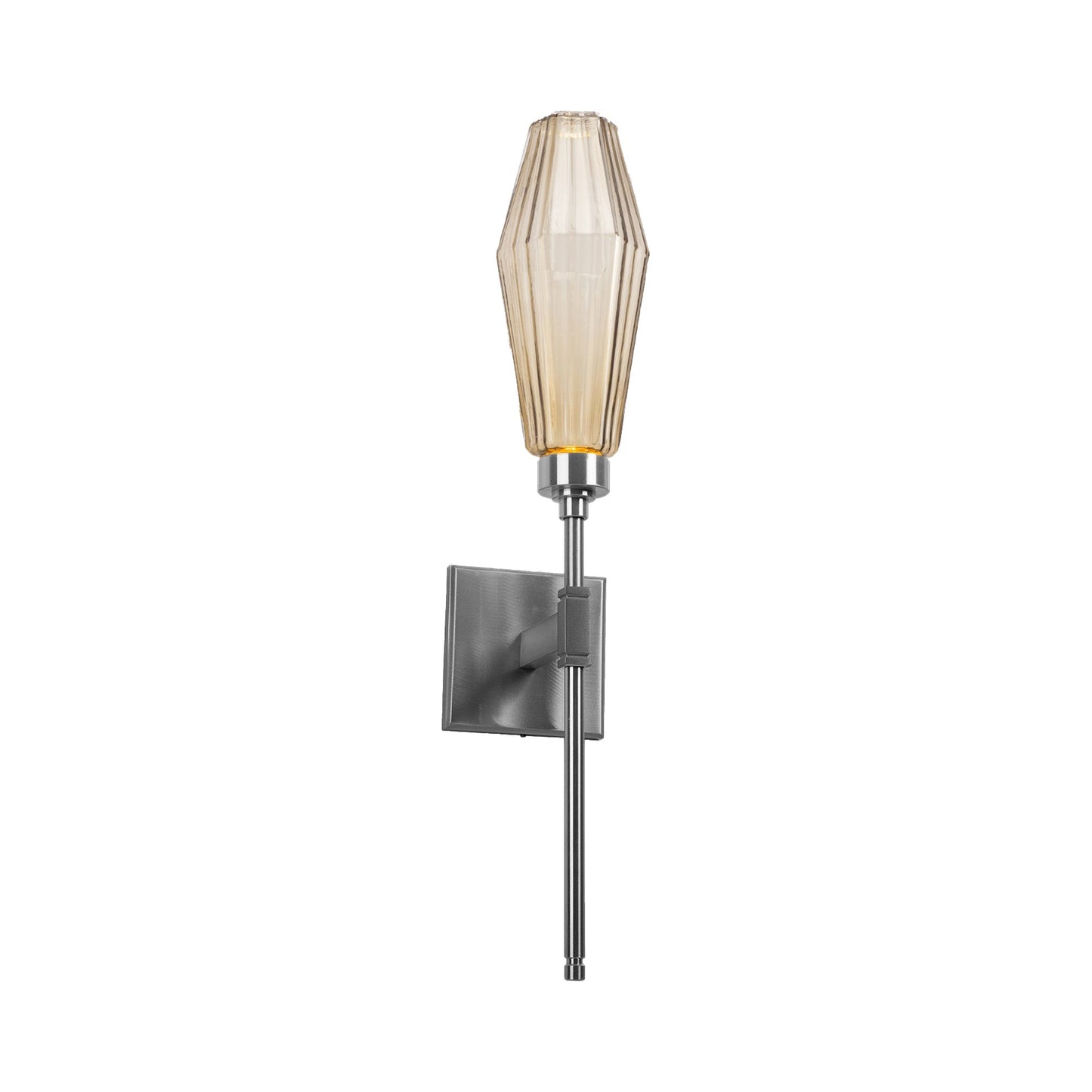 Aalto Belvedere LED Wall Light in Satin Nickel/Bronze Glass (6.5-Inch).